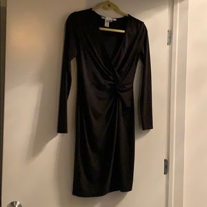 Max studio front twist black dress